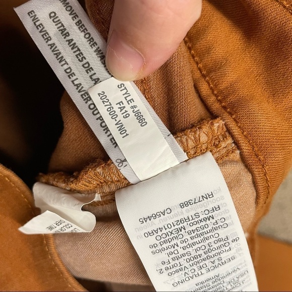 Madewell 9" Mid-Rise Skinny Jeans Button-Front Edition Rust Orange Size 28 - Picture 9 of 13